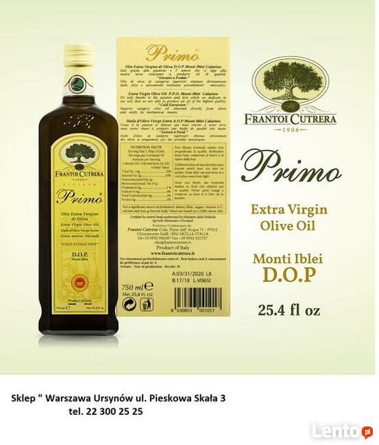 Sklep Oliwa z Oliwek Extra Vergine CUTRERA