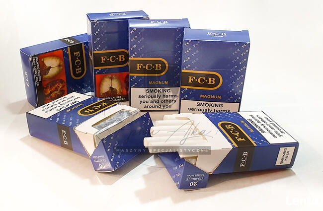 MODEL 2021 paczkarka do gilz papierosów kartoniki sreberko