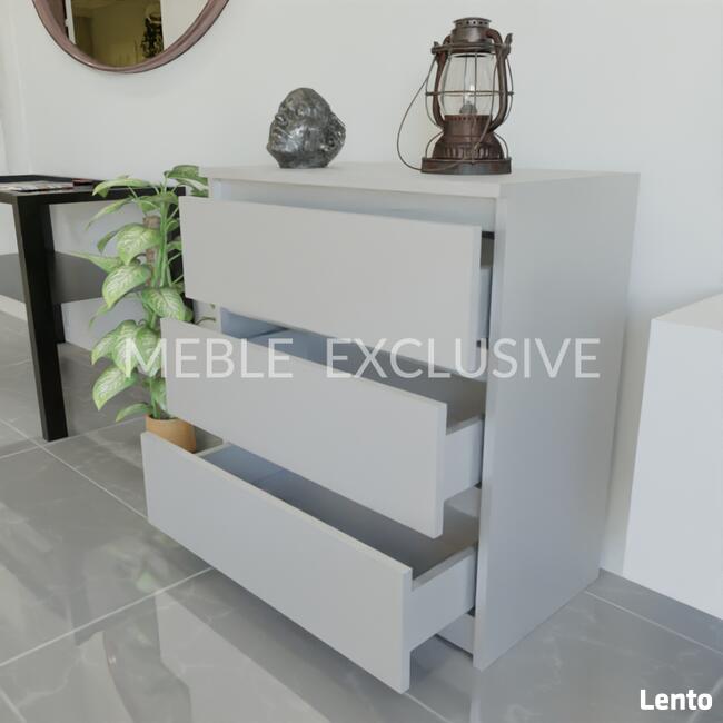 Komoda Szafka 3 szuflady Biała/Sonoma/Wenge PŁYTA 18 mm