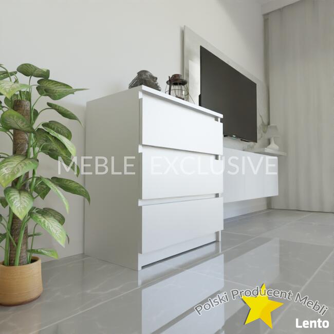 Komoda Szafka 3 szuflady Biała/Sonoma/Wenge PŁYTA 18 mm