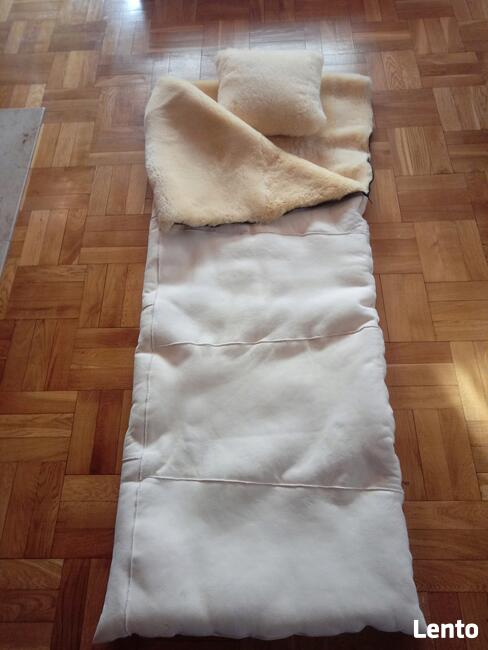 Śpiwór Naturalna Skóra Owcza Relugan+Poduszka Skóry Owcze