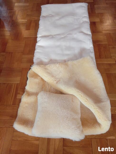 Śpiwór Naturalna Skóra Owcza Relugan+Poduszka Skóry Owcze