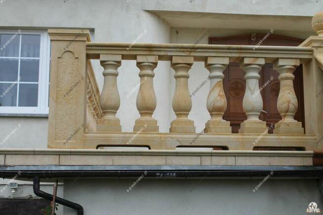 Balustrada z piaskowca, Tralki, Poręcz, Bariera