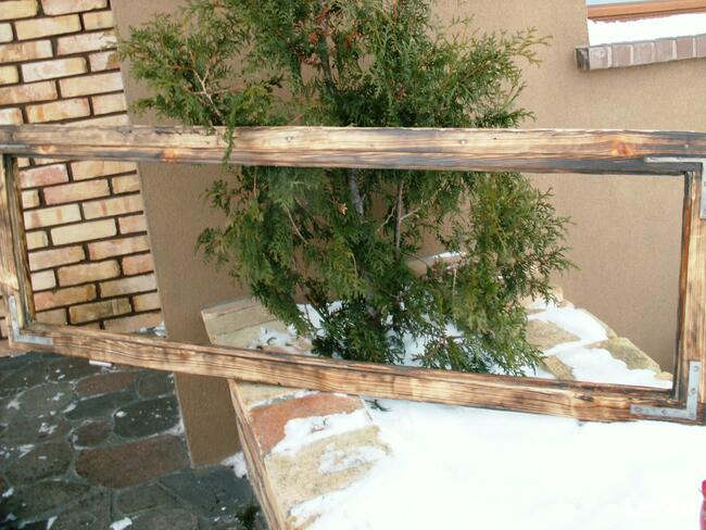 Rama okienna loft lustro, witraż, aranżacja 47x133