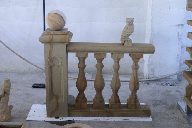 Balustrada z piaskowca, Tralki, Poręcz, Bariera