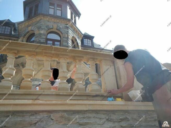 Balustrada z piaskowca, Tralki, Poręcz, Bariera