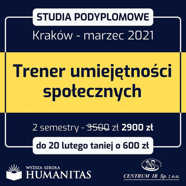 Studia podyplomowe Kraków - marzec 2021