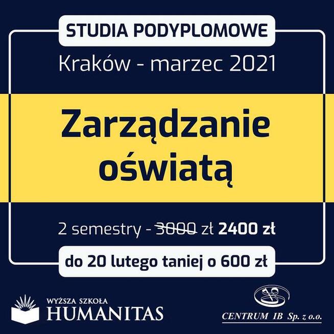 Studia podyplomowe Kraków - marzec 2021
