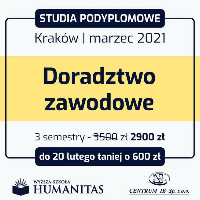 Studia podyplomowe Kraków - marzec 2021