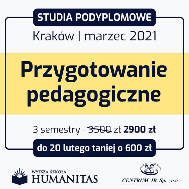 Studia podyplomowe Kraków - marzec 2021