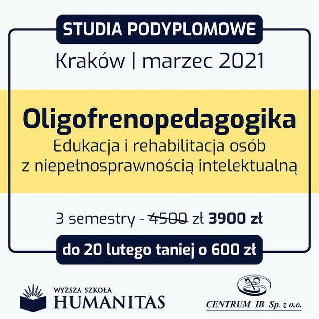 Studia podyplomowe Kraków - marzec 2021