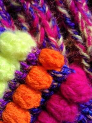 Szydełkowa czapka beanie Neon bubbles