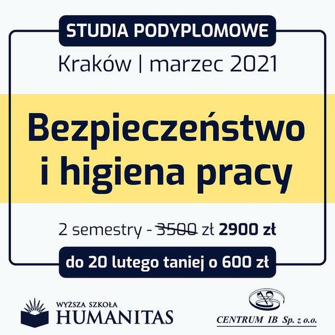 Studia podyplomowe Kraków - marzec 2021