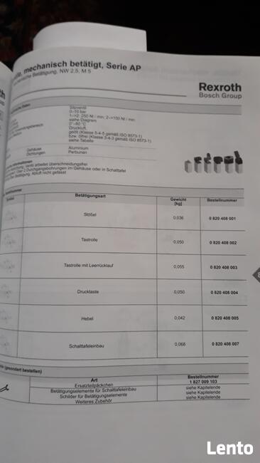 Zawór krańcowy 3/2 FV bosch pneumatyczny