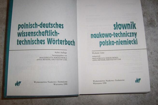 Słownik naukowo techniczny polsko - niemiecki. Praca Zbiorow