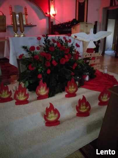 7 płomieni Dary Ducha Świetego- dekoracja Bierzmowanie