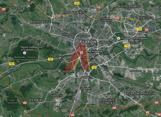 Działka usługowa Kraków Podgórze, Ruczaj, Obrońców Helu