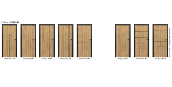 Drzwi wewnętrzne Erkado z intarsjami