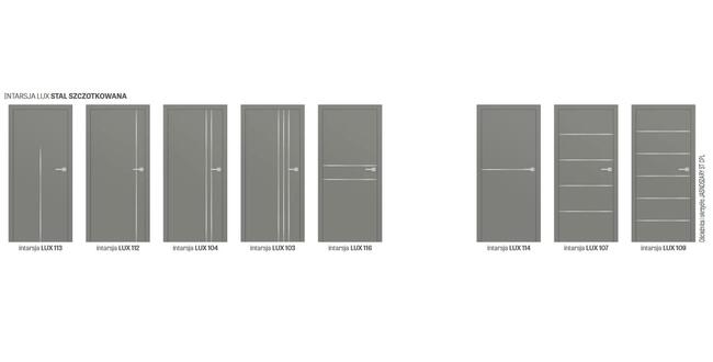 Drzwi wewnętrzne Erkado z intarsjami