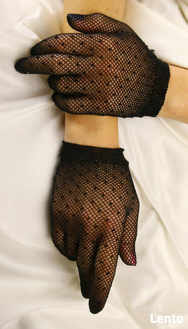 Rękawiczki siatkowe z lat 50-tych- oryginał