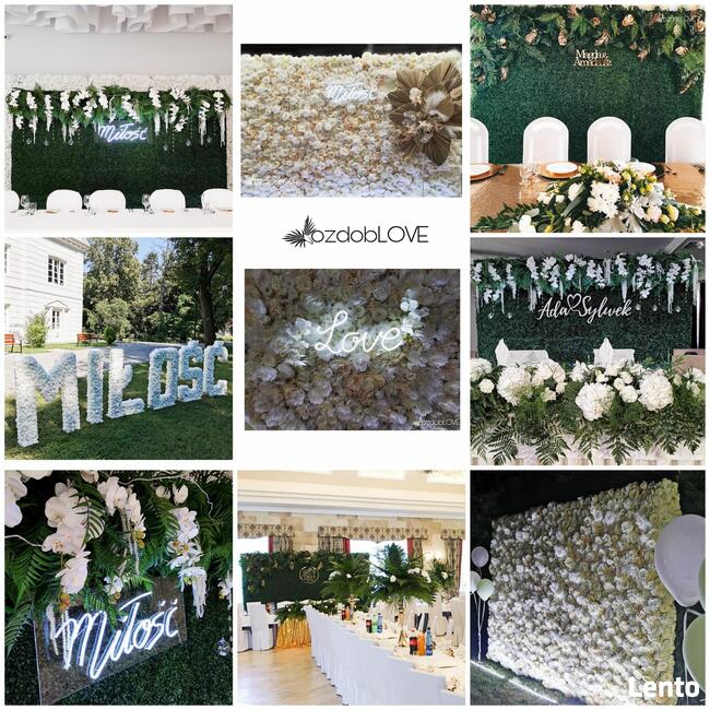 wypożyczalnia dekoracji Lublin, dekoracje ślubne, weselne