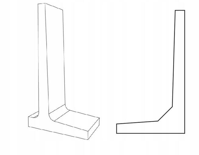 ŚCIANA MUR OPOROWY L-ki TYPU L L-ka 200x100x100 CM