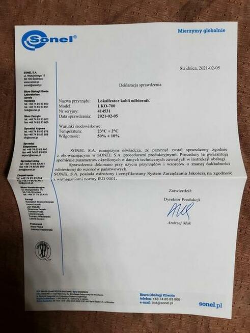 Nowy Lokalizator przewodów sonel LKZ 700
