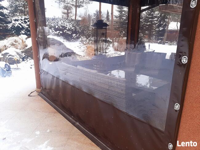 Przezroczyste okna ściany do tarasu kotary rolety foliowe