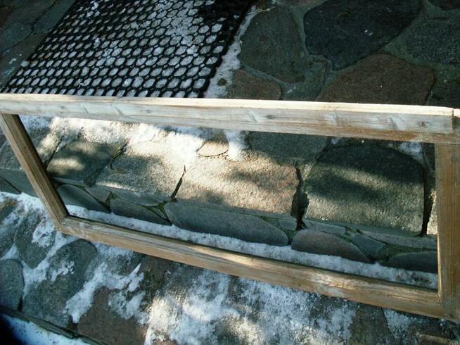 Piękna stara rama loft, retro lustro, zdjęcia 102x43