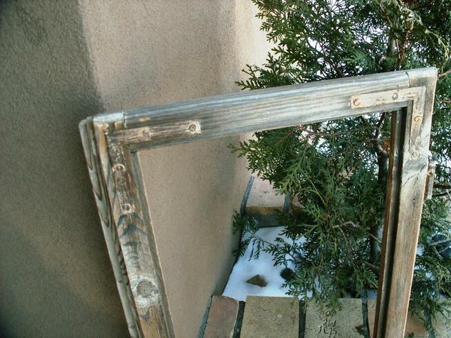 Piękna stara rama loft, retro lustro, zdjęcia 102x43