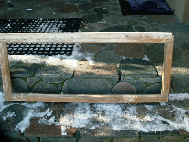 Piękna stara rama loft, retro lustro, zdjęcia 102x43