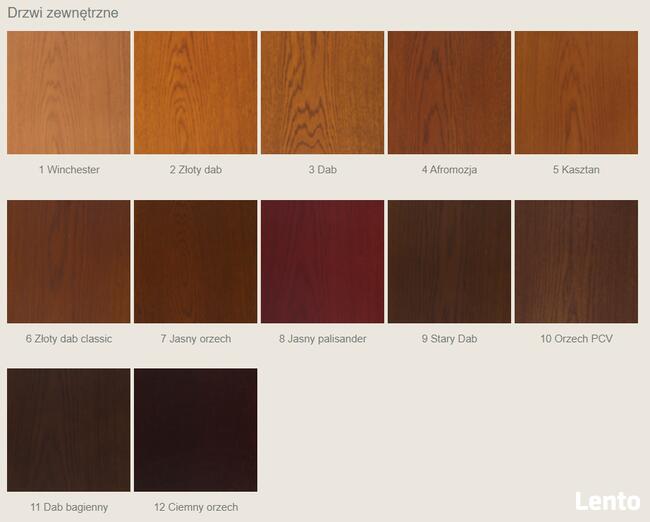 Drewniane drzwi zewnętrzne wejściowe od producenta 75/100mm