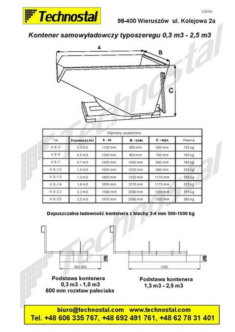 Kontener KS-10 1,0 m3