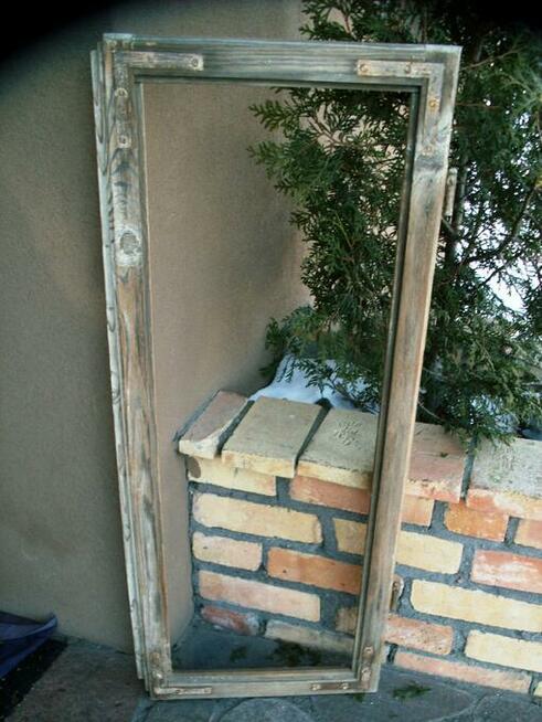 Piękna stara rama loft, retro lustro, zdjęcia 102x43