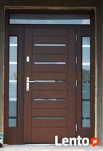 Drewniane drzwi zewnętrzne wejściowe od producenta