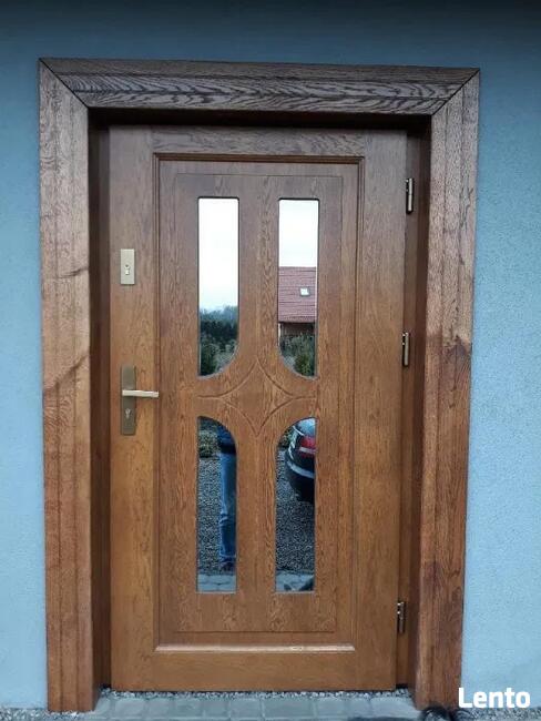 Drewniane drzwi wejściowe od producenta dowóz GRATIS