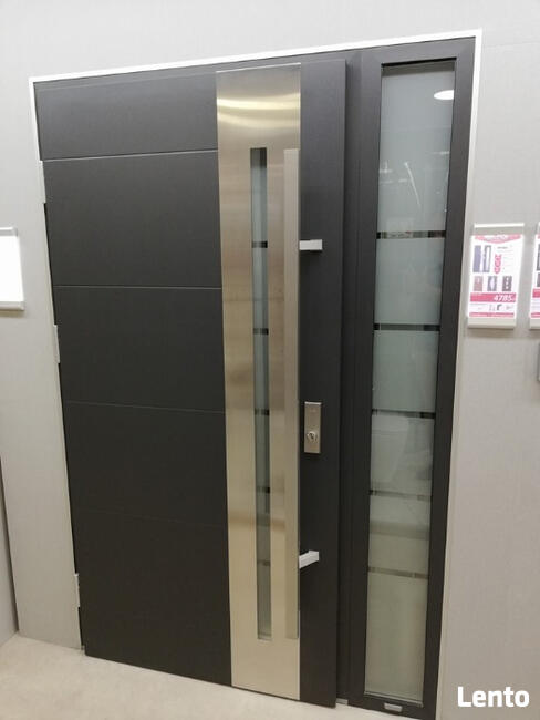 Drewniane drzwi zewnętrzne wejściowe od producenta 75/100mm