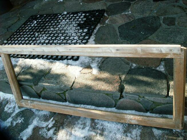 Piękna stara rama loft, retro lustro, zdjęcia 102x43