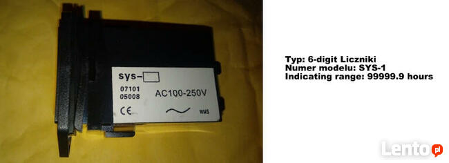 Licznik godzin kwarcowy AC 100-250V , 99999.9 hours