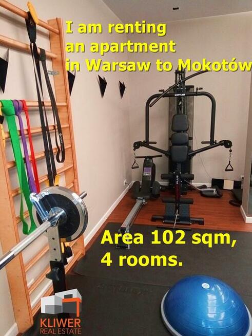 Wynajmę apartament na Mokotowie. I am renting an apartment i