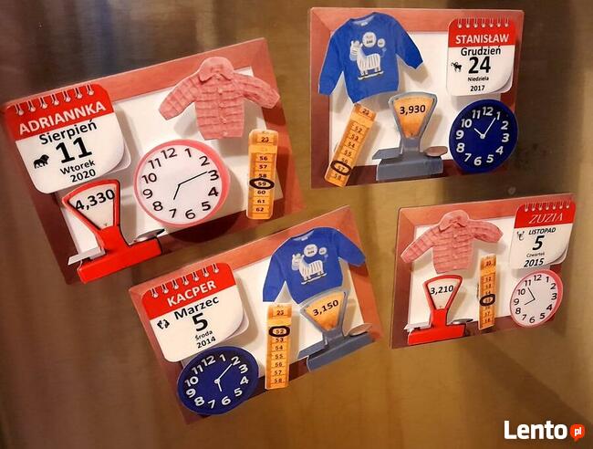 Metryka Twojego dziecka magnes na lodówkę 40zl