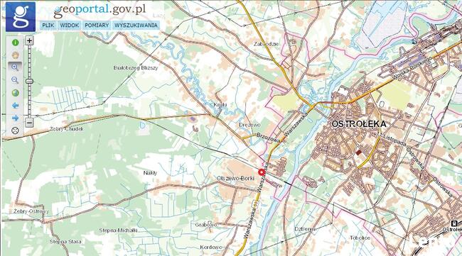 Działka budowlana Ostrołęka trasa DK61 Mazury Kurpie