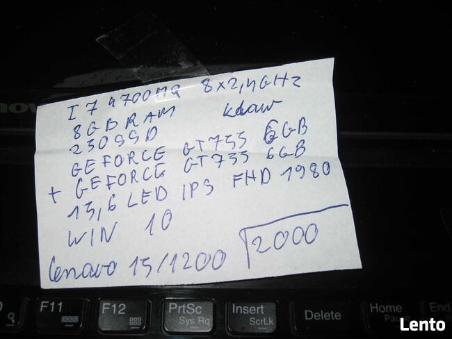 Laptop Nowy gamingowy Lenovo dwie karty GeForce!! i7 4 gen!