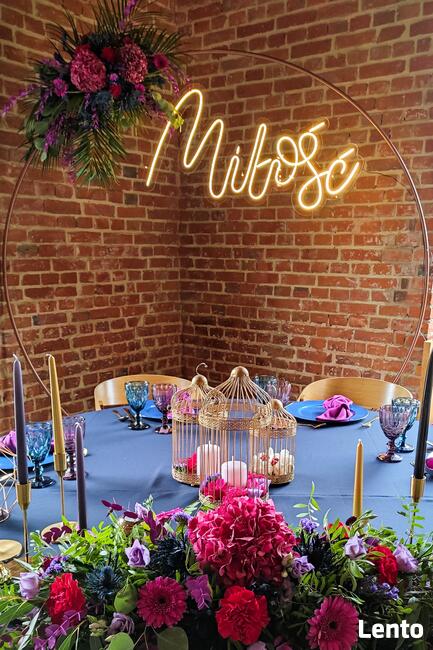 Napis Ledowy Ledon Neon Led Miłość Ślub Wesele Gdynia Gdańsk