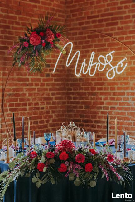 Napis Ledowy Ledon Neon Led Miłość Ślub Wesele Gdynia Gdańsk