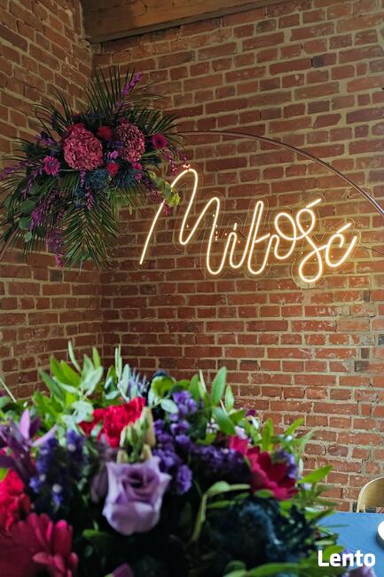 Napis Ledowy Ledon Neon Led Miłość Ślub Wesele Gdynia Gdańsk