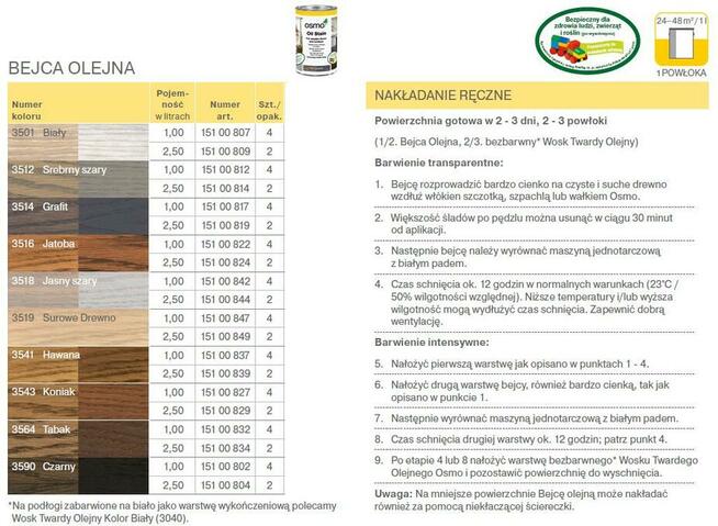 Osmo BEJCA OLEJNA 3590 Czarny 1L Kraków