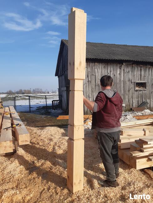 altana slupy podporowe, rzeźbione slupy do altan