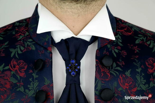 Giovanni Pera garnitur męski w kwiaty czerwone róże do XXL