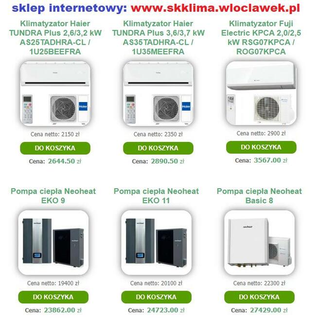 Klimatyzacja, pompy ciepła, wentylacja, rekuperacja